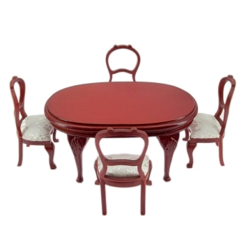 Queen Anne dining room table, oval, mahogany