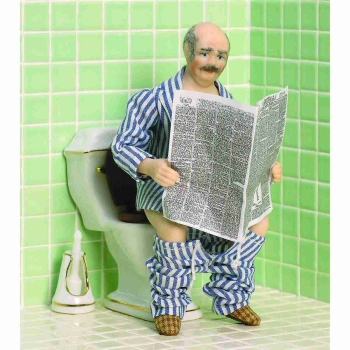 Grandpa on the toilet, seated