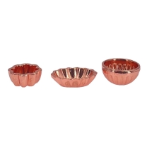 Set of cake moulds, copper-plated, 3 pcs
