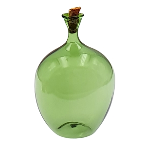 Green demijohns with corks