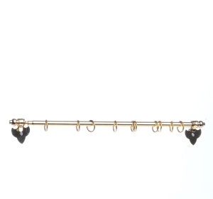 Gold plated brass drapery rod