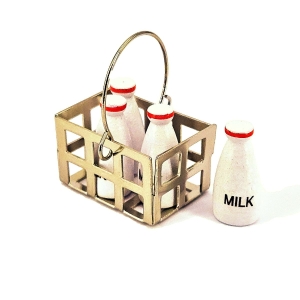 Milchflaschen im Träger