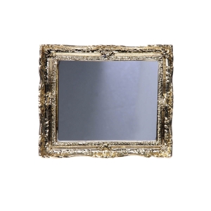 Barock-Spiegel im Goldrahmen, 80 x 67 mm