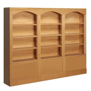 Three-part shelf unit, ready-made furniture