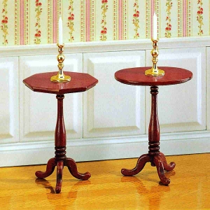 Hepplewhite candle table, 2 pieces