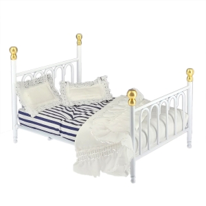 White 'Cast Iron' double bed