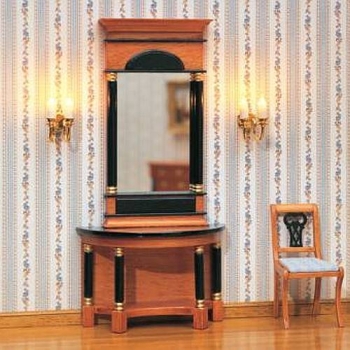 Biedermeier mirror and wall table